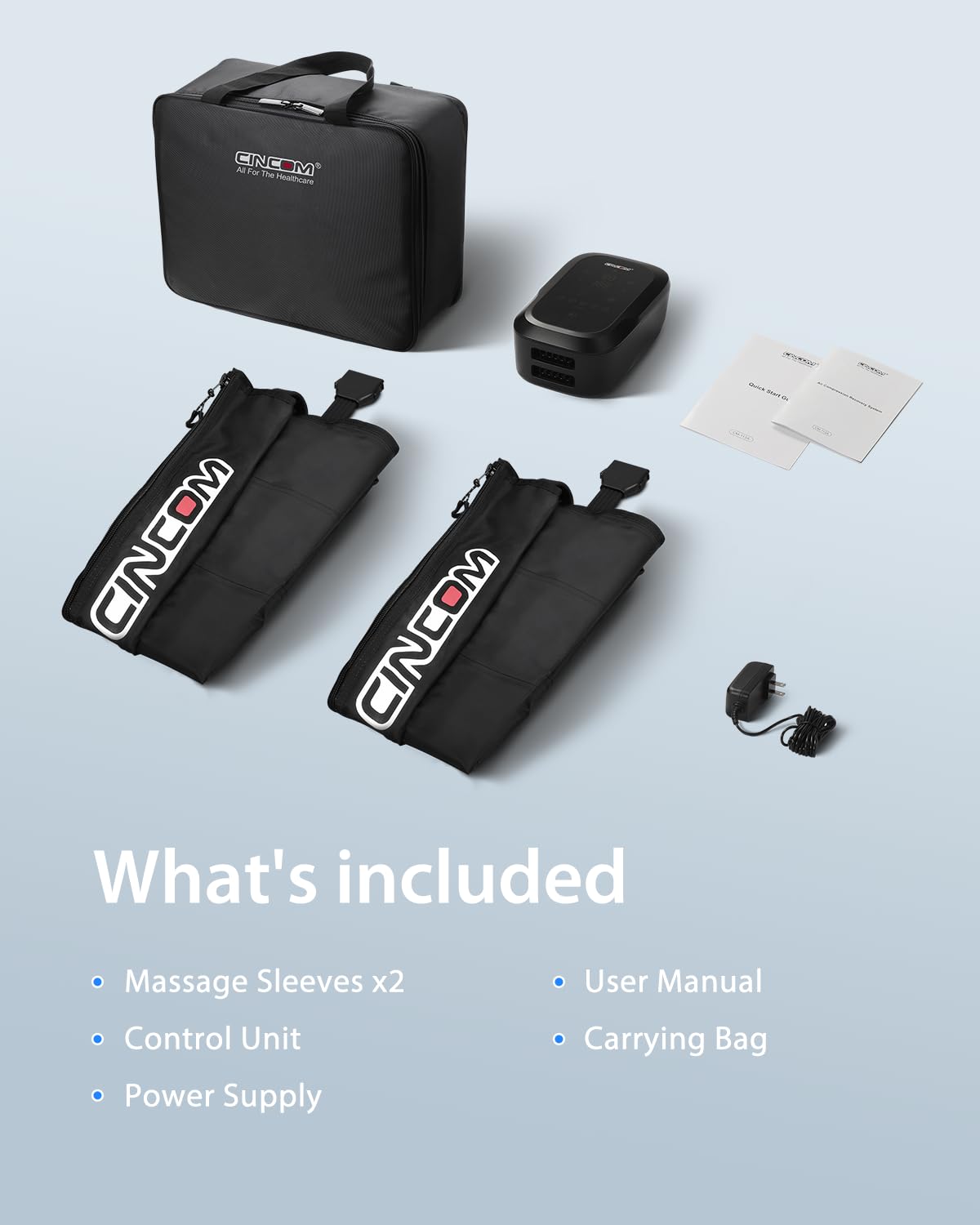 CINCOM Leg Massager Recovery System, Cordless Air Compression Boots for Circulation, Pro Sequential Compression Device for Athlete Fast Recovery