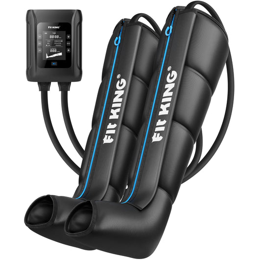 FIT KING Professional Air Compression Leg Recovery System, Cordless Rechargeable Leg Compression Massager Boots for Fast Recovery & Improved Circulation, Compression Boot for Athletes (Medium)