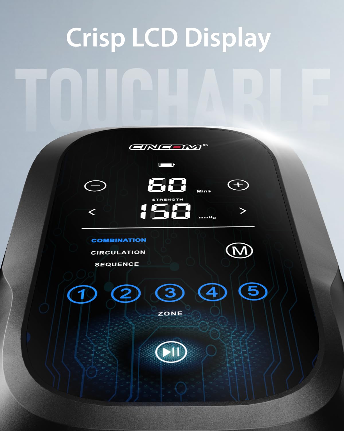 CINCOM Leg Massager Recovery System, Cordless Air Compression Boots for Circulation, Pro Sequential Compression Device for Athlete Fast Recovery