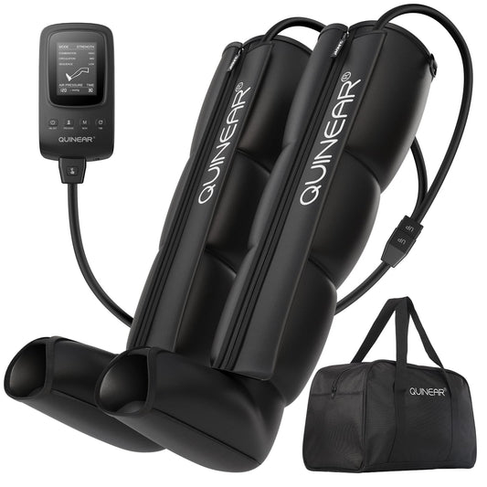 QUINEAR Air Compression Recovery System, Professional Sequential Device for Massage Therapy, Foot and Leg Recovery Boots to Improve Circulation for Athletes, FSA-HSA Eligible (Medium)