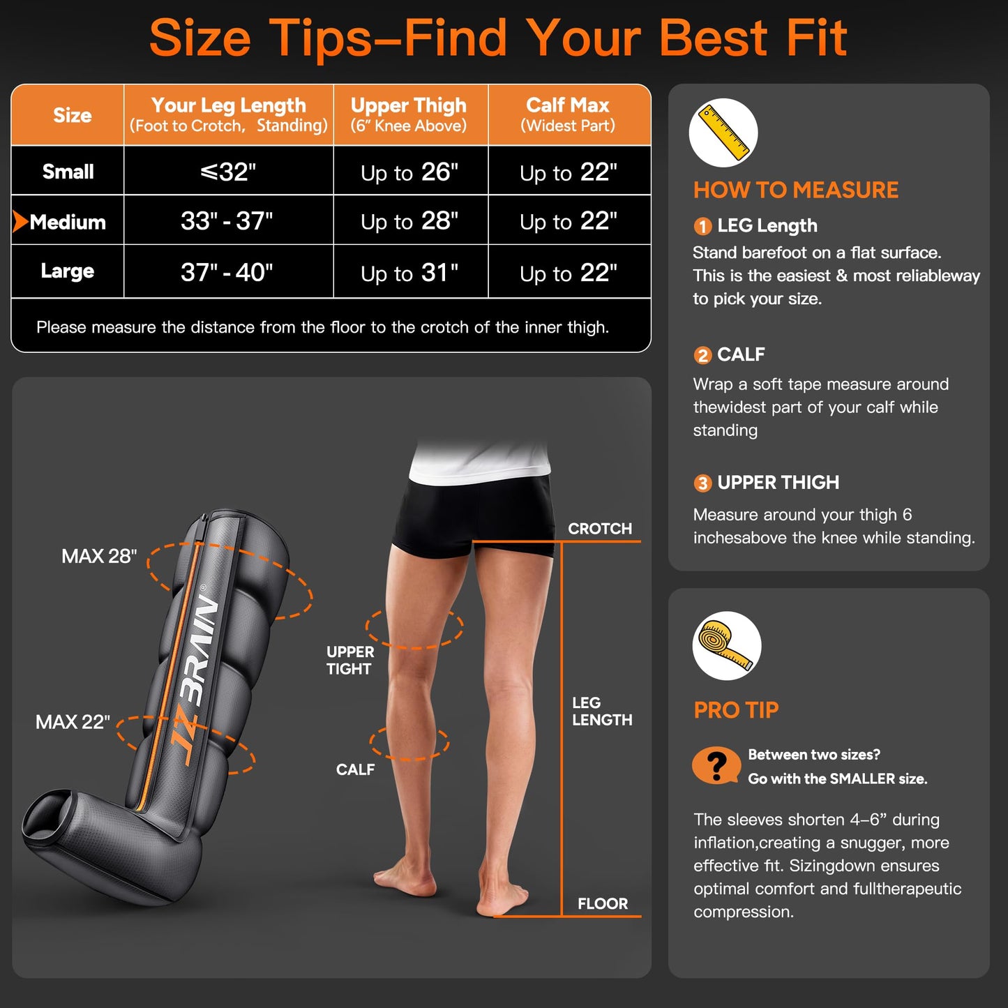 JZBRAIN Cordless Leg Compression Massager for Circulation : Sequential Compression Boots for Massage Therapy & Fast Recovery - 8 Intensity, 6 Modes, 14 Positions for Athletes & Gym, FSA-HSA (Medium)