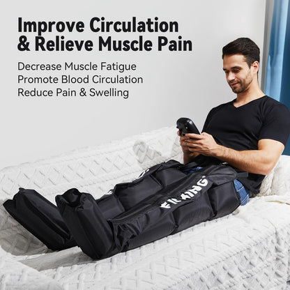 FIT KING Air Compression Recovery System,Dynamic Pressure for Circulation Improvement and Fast Recovery,Sequential Massage Boots for Athletes (Medium)