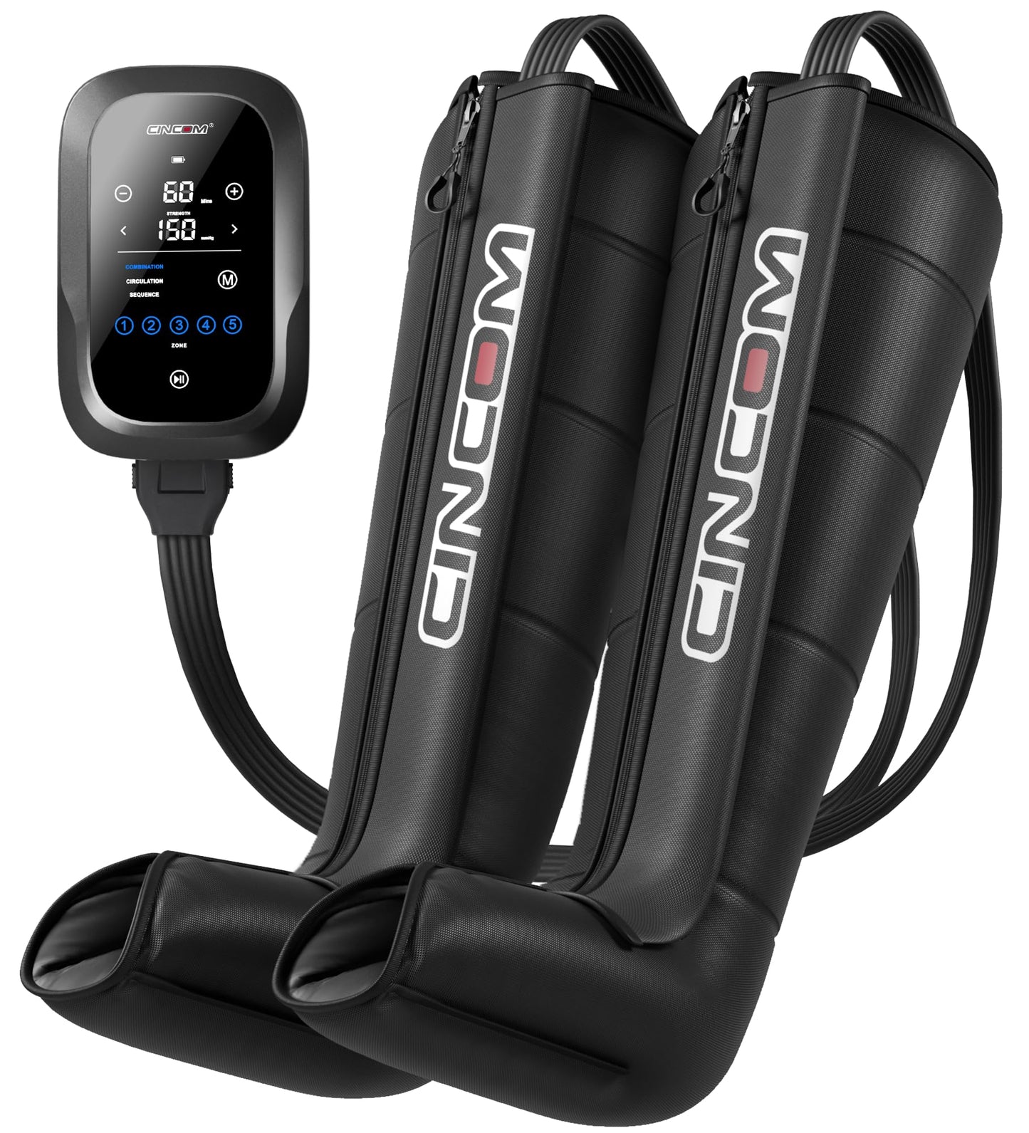 CINCOM Leg Massager Recovery System, Cordless Air Compression Boots for Circulation, Pro Sequential Compression Device for Athlete Fast Recovery