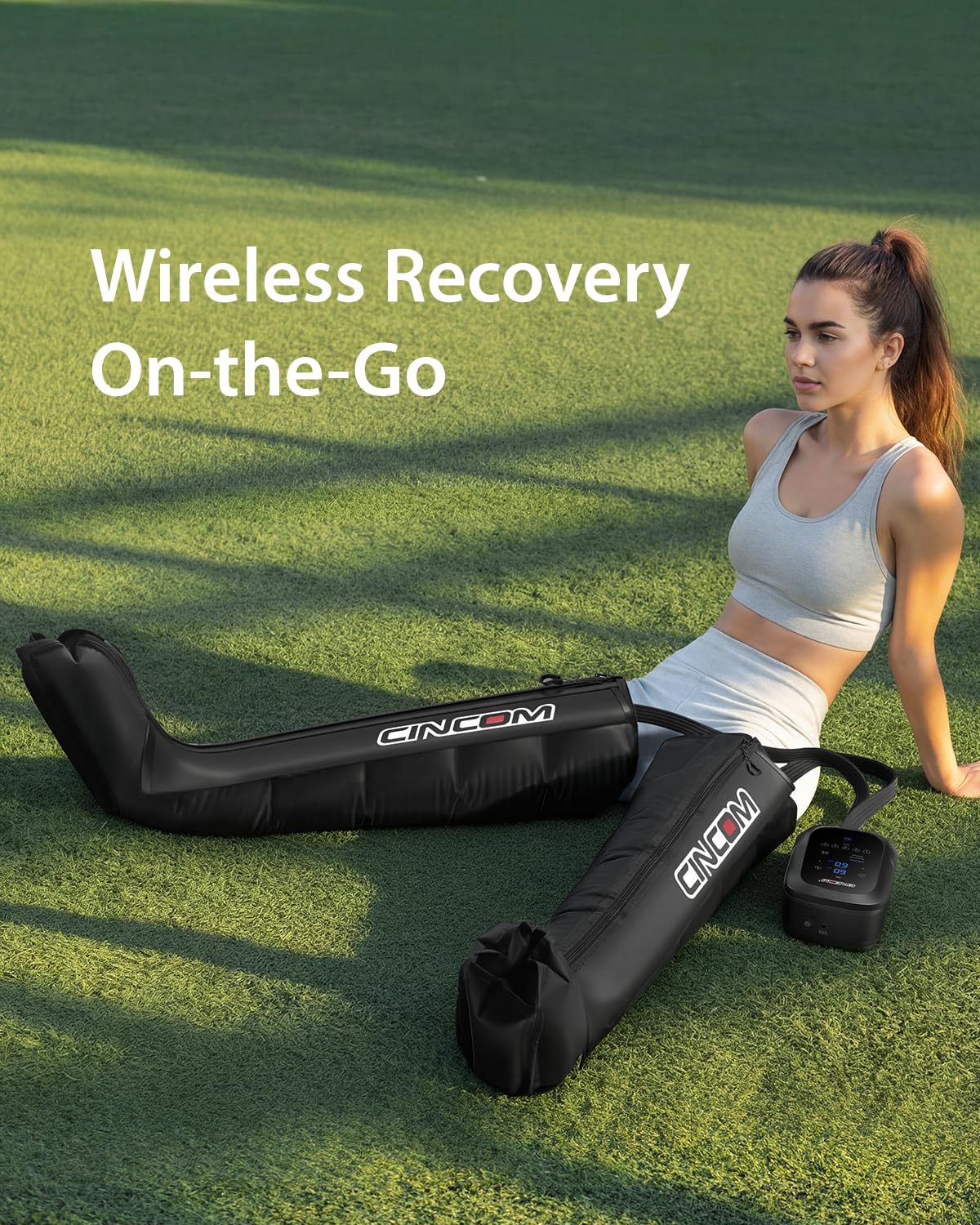 CINCOM Leg Massager Recovery System, Cordless Air Compression Boots for Circulation, Pro Sequential Compression Device for Athlete Fast Recovery